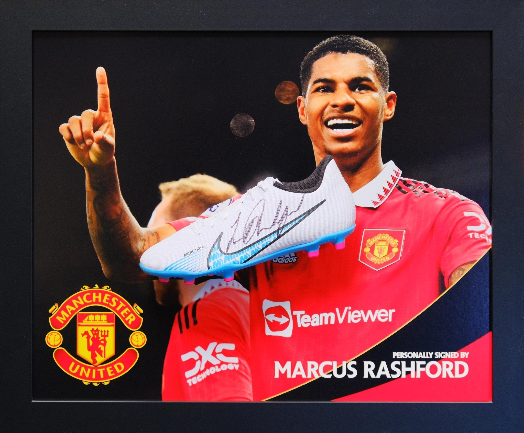 Marcus Rashford Signed Boot Framed Display - Memorabilia Framers Shop